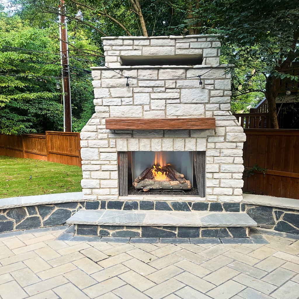 Custom fireplace installation near me/Outdoor fireplace/Gas fireplace/wood fireplace